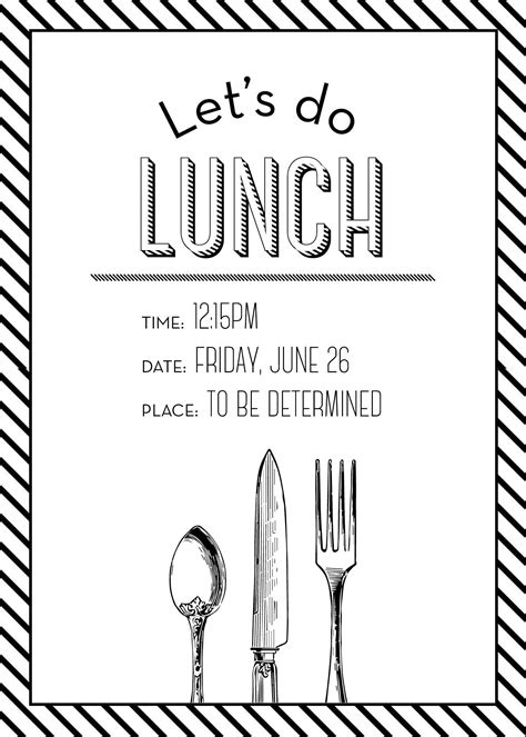 Free Printable Lunch Invitations